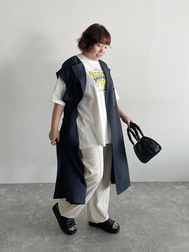 「アイテム（その他アウター）」を使った、なべさん（レディース・154cm）の夏コーディネート