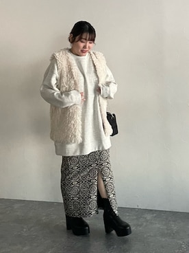 「アイテム（その他アウター）」を使った、なべさん（レディース・154cm）の秋コーディネート