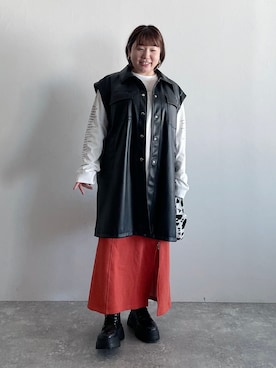 「アイテム（ブルゾン）」を使った、なべさん（レディース・154cm）の夏コーディネート