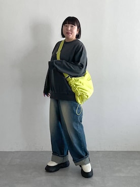「アイテム（スウェット）」を使った、なべさん（レディース・154cm・20代）の秋コーディネート