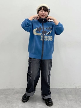 「PBLIM（ページボーイリム）のアイテム（ニットキャップ/ビーニー）」を使った、なべさん（レディース・154cm）の秋コーディネート