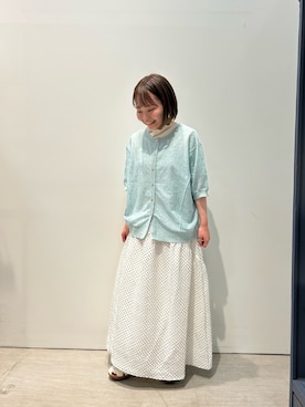 「Samansa Mos2 blue（サマンサモスモスブルー）のアイテム（シューズ）」を使った、おーほりさん（骨格ナチュラル・レディース・147cm）の春コーディネート