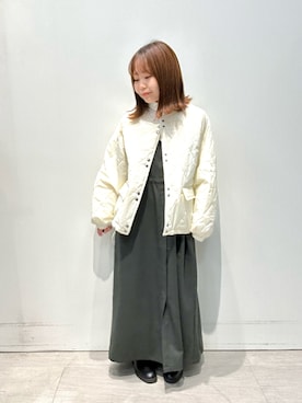 「Samansa Mos2 blue（サマンサモスモスブルー）のアイテム（ジャケット/アウター）」を使った、おーほりさん（骨格ナチュラル・レディース・147cm）の冬コーディネート