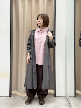 「Samansa Mos2（サマンサ モスモス）のアイテム（その他アウター）」を使った、おーほりさん（骨格ナチュラル・レディース・147cm）の春コーディネート