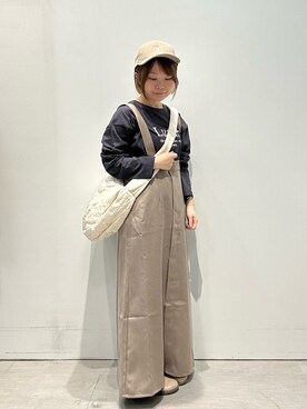 「Samansa Mos2 blue（サマンサモスモスブルー）のアイテム（バッグ）」を使った、おーほりさん（骨格ナチュラル・レディース・147cm）の秋コーディネート