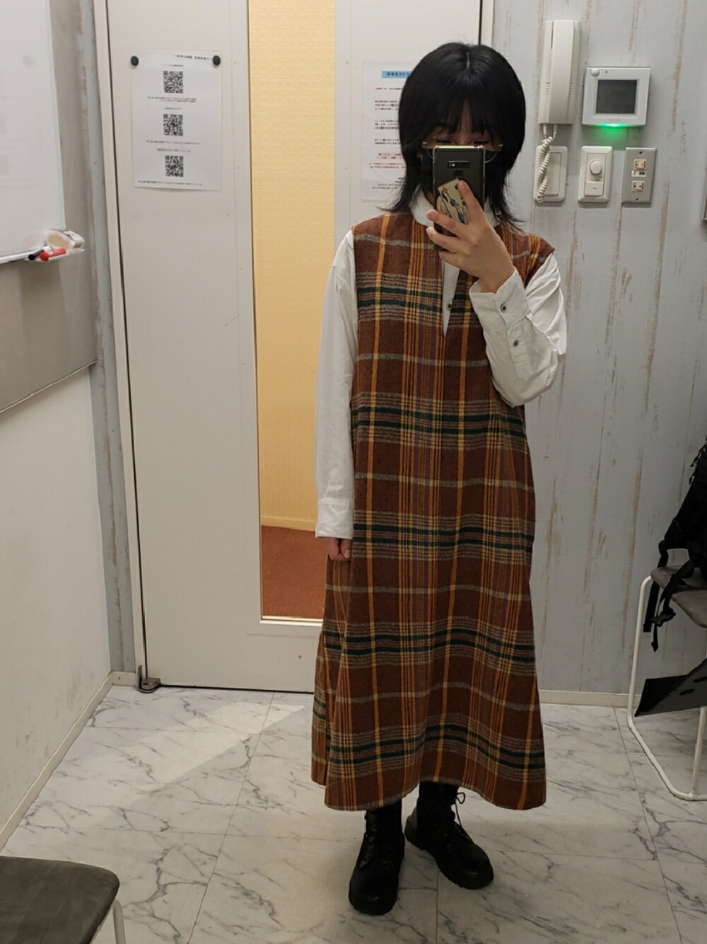 「VVICONのアイテム（ブーツ、ブラック系）」を使った、yukifashioさん（レディース・153cm）の春コーディネートの1枚目の写真
