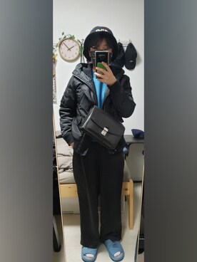 「FILA（フィラ）のアイテム（帽子）」を使った、yukifashioさん（レディース・153cm）の冬コーディネート