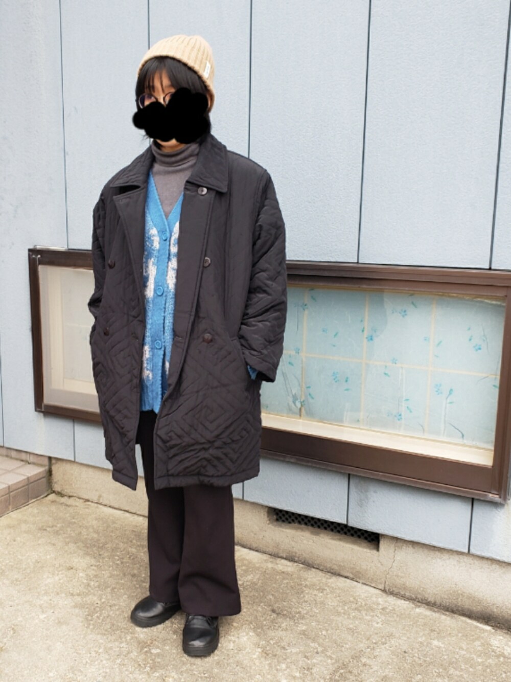 「VVICONのアイテム（ブーツ、ブラック系）」を使った、yukifashioさん（レディース・153cm）の冬コーディネートの1枚目の写真