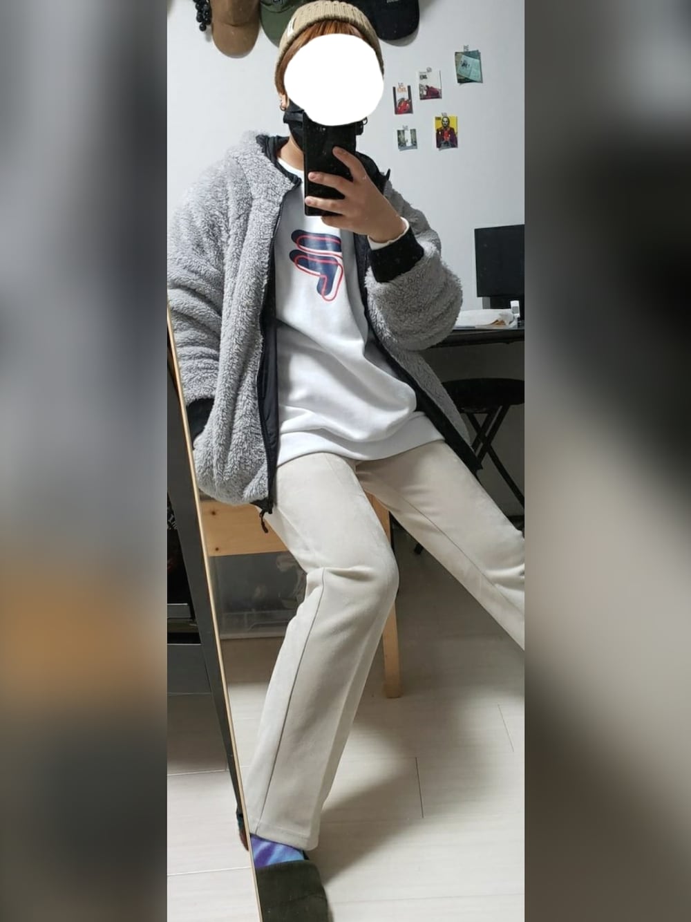 「FILAのアイテム（スウェット、ホワイト系）」を使った、yukifashioさん（レディース・153cm）の夏コーディネートの1枚目の写真