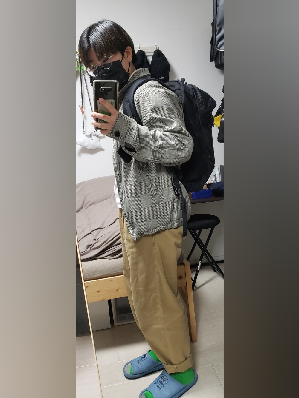 「KANGOLのアイテム（ブルゾン、グレー系）」を使った、yukifashioさん（レディース・153cm）の冬コーディネートの1枚目の写真
