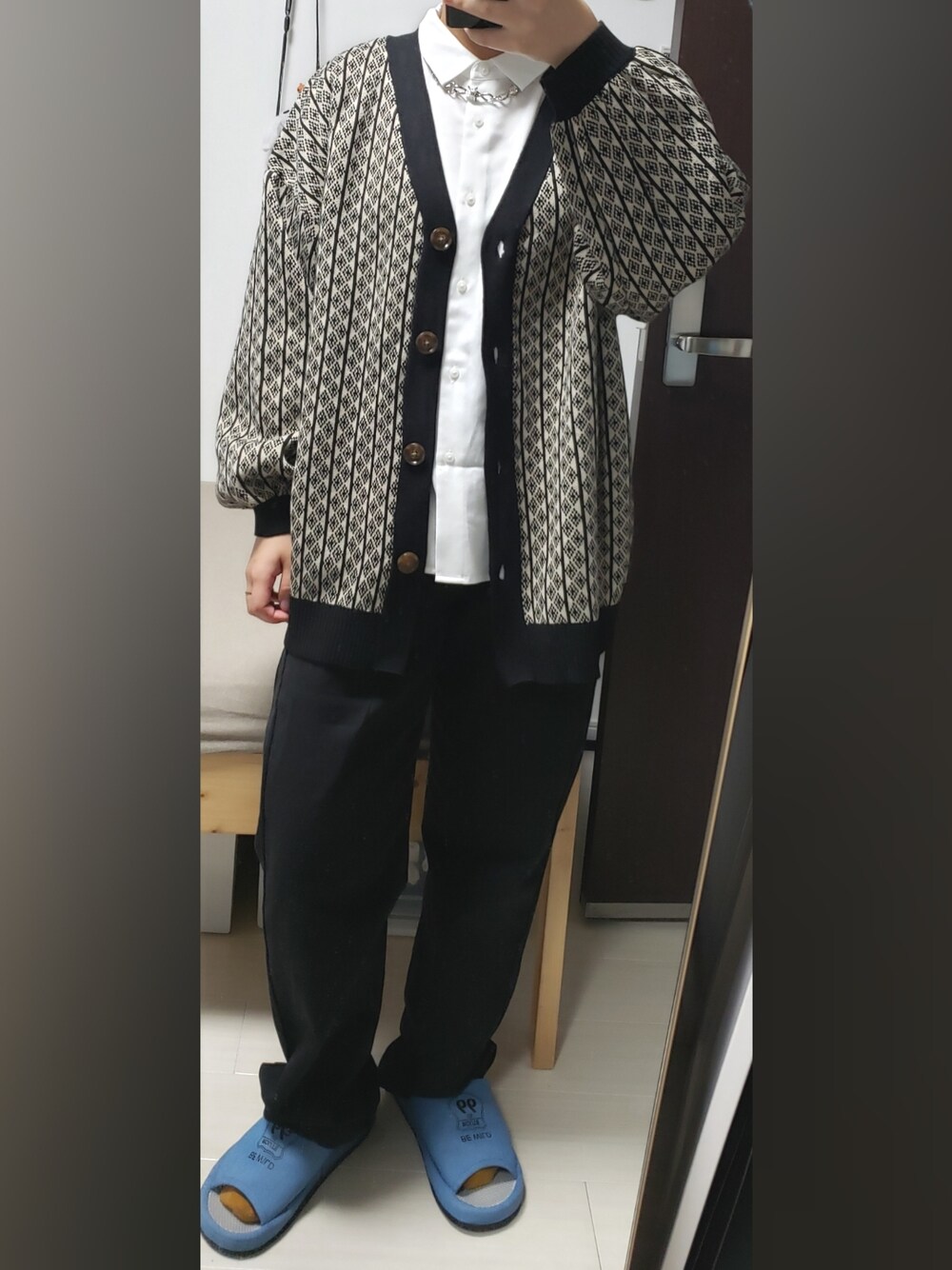 「Per sist enceのアイテム（カーディガン/ボレロ、ブラック系）」を使った、yukifashioさん（レディース・153cm）の夏コーディネートの1枚目の写真