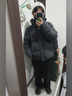 「FILA（フィラ）のアイテム（帽子）」を使った、yukifashioさん（レディース・153cm）の冬コーディネート