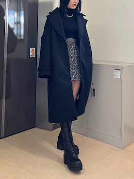 「レースアップシューズ」｜「アイテム（その他アウター）」を使った、丸山幾世子さん（レディース・168cm）の秋コーディネート