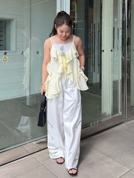 「Ungrid（アングリッド）のアイテム」を使った、矢萩明日美さん（レディース・152cm）の夏コーディネート