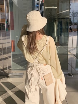 「綺麗めコーデ」｜「アイテム（帽子）」を使った、矢萩明日美さん（レディース・152cm）の冬コーディネート