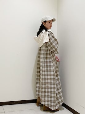 「綺麗めコーデ」｜「アイテム（スウェット）」を使った、矢萩明日美さん（レディース・152cm）の秋コーディネート