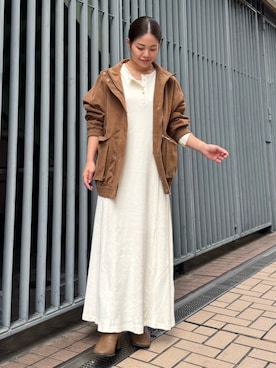「アイテム（ブルゾン）」を使った、矢萩明日美さん（レディース・152cm）の秋コーディネート