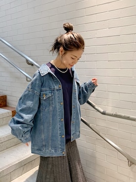 「綺麗めコーデ」｜「アイテム（スウェット）」を使った、矢萩明日美さん（レディース・152cm）の秋コーディネート