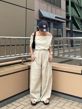 「Ungrid（アングリッド）のアイテム」を使った、矢萩明日美さん（骨格ウェーブ・レディース・152cm）の夏コーディネート