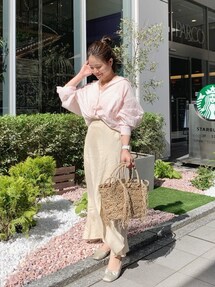 ✩ ungrid シーグラスミニカゴバッグ 鞄 フラワー Ungrid シーグラスミニカゴバッグ（ミックス） -靴＆ファッション通販