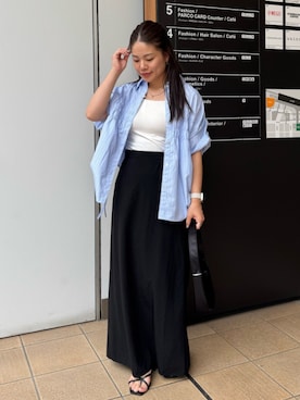 「Ungrid（アングリッド）のアイテム」を使った、矢萩明日美さん（レディース・152cm）の夏コーディネート