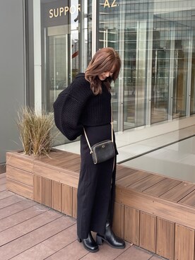 本田莉央奈さん（レディース・158cm）の冬コーディネート