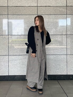 本田莉央奈さん（レディース・158cm）の秋コーディネート