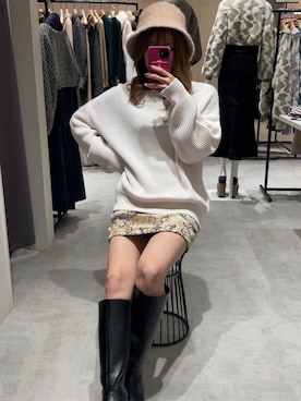 本田莉央奈さん（レディース・158cm）の冬コーディネート