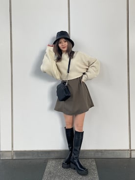 本田莉央奈さん(レディース・158cm)の冬コーディネート