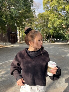 本田莉央奈さん(レディース・158cm)の冬コーディネート