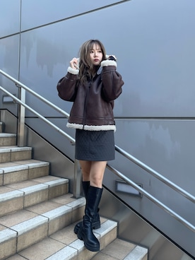 本田莉央奈さん（レディース・158cm）の秋コーディネート