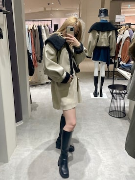 本田莉央奈さん(レディース・158cm)の冬コーディネート