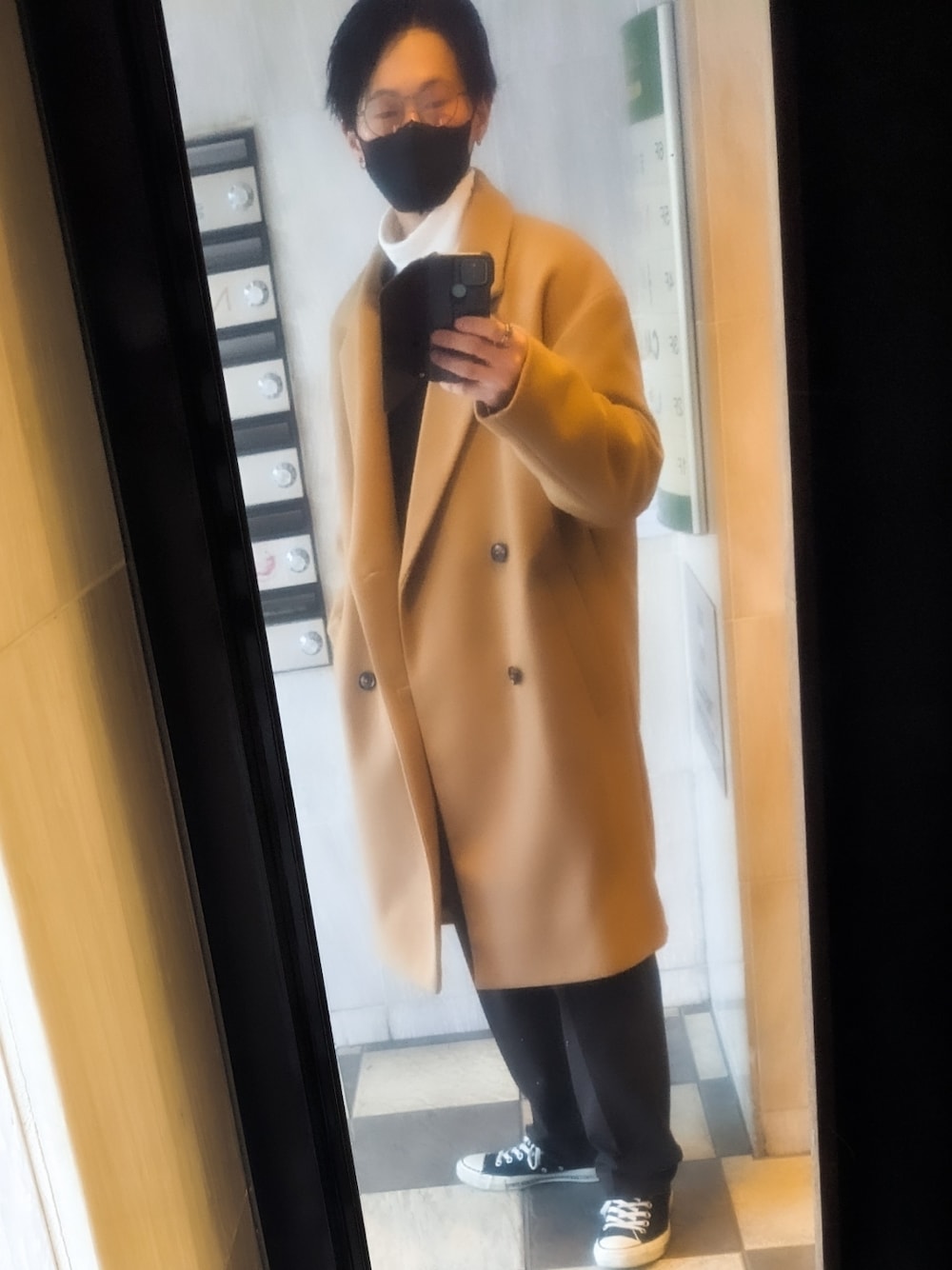 【人気即完売】ZARA メンズ　ツイード　チェスターコート オンライン アウトレットFashion - 【人気即完売】ZARA メンズ