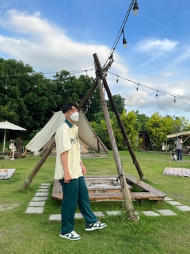 「nike」｜「アイテム（ジャケット/アウター）」を使った、IG:_huiakさん（メンズ・178cm）の夏コーディネート