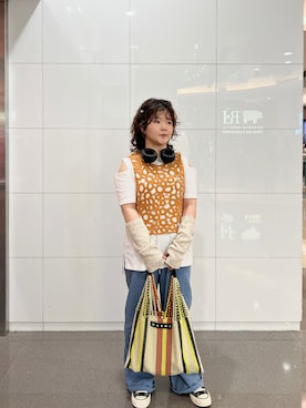「アイテム（アームカバー）」を使った、☁️Cloudy☁️さん（レディース・153cm）の夏コーディネート