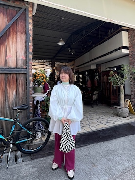 「LASTFRAME（ラストフレーム）のアイテム」を使った、☁️Cloudy☁️さん（レディース・153cm）の春コーディネート