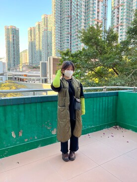 「UNIVERSAL OVERALL（ユニバーサルオーバーオール）のアイテム（ブルゾン）」を使った、☁️Cloudy☁️さん（レディース・153cm）の冬コーディネート