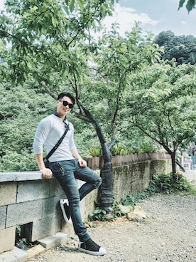 「BALMAIN（バルマン）のアイテム（パンツ）」を使った、blackjrさん（メンズ・179cm）の春コーディネート