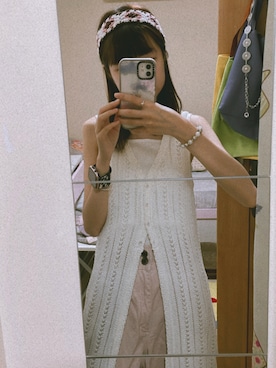 「handmade」｜「アイテム（シャツワンピース）」を使った、ONYIさん（レディース・160cm）の夏コーディネート