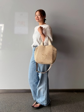 「アイテム（トートバッグ）」を使った、kanameさん（レディース・156cm・30代）の夏コーディネート