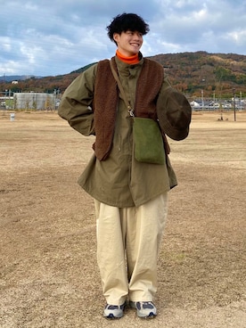 「UNIQLO（ユニクロ）のアイテム（帽子）」を使った、YUYAさん（メンズ・171cm）の冬コーディネート