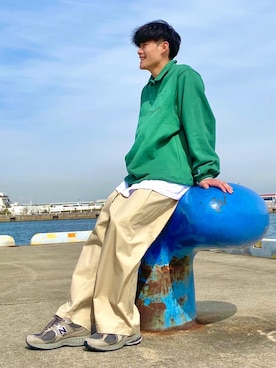 「PRO CLUB （プロクラブ）のアイテム（トップス）」を使った、YUYAさん（メンズ・171cm）の春コーディネート
