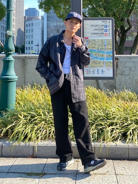 「URBAN RESEARCH（アーバンリサーチ）のアイテム（帽子）」を使った、YUYAさん（メンズ・171cm）の夏コーディネート