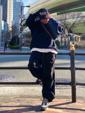 「Gramicci（グラミチ）のアイテム」を使った、YUYAさん（メンズ・171cm）の冬コーディネート