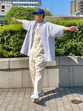 「ごきげんウィーク」｜「アイテム（キャップ）」を使った、YUYAさん（メンズ・171cm）の春コーディネート