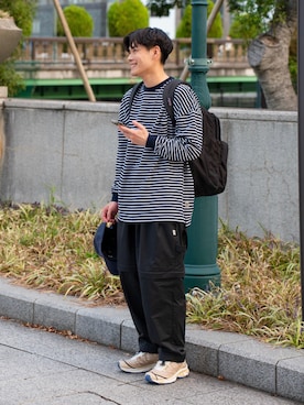 「ocosic（オコジック）のアイテム」を使った、YUYAさん（メンズ・172cm）の秋コーディネート