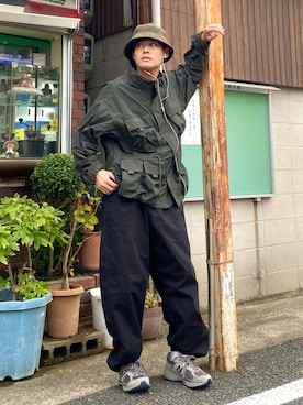 「Gramicci（グラミチ）のアイテム」を使った、YUYAさん（メンズ・171cm）の秋コーディネート