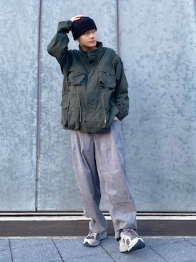 「SPINNS（スピンズ）のアイテム」を使った、YUYAさん（メンズ・171cm）の冬コーディネート