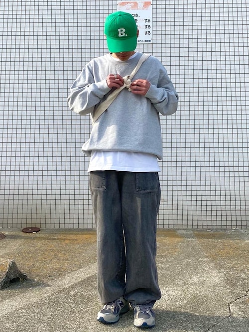 ウォッシュ レイヤード デニム ワイド ルーズ ストリート cr9391 ウォッシュ レイヤード デニム ワイド ルーズ ストリート cr9391