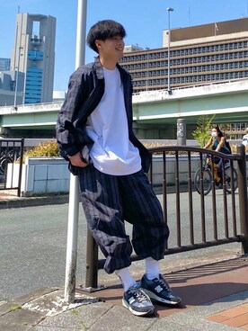 「PRO CLUB （プロクラブ）のアイテム（トップス）」を使った、YUYAさん（メンズ・171cm）の春コーディネート
